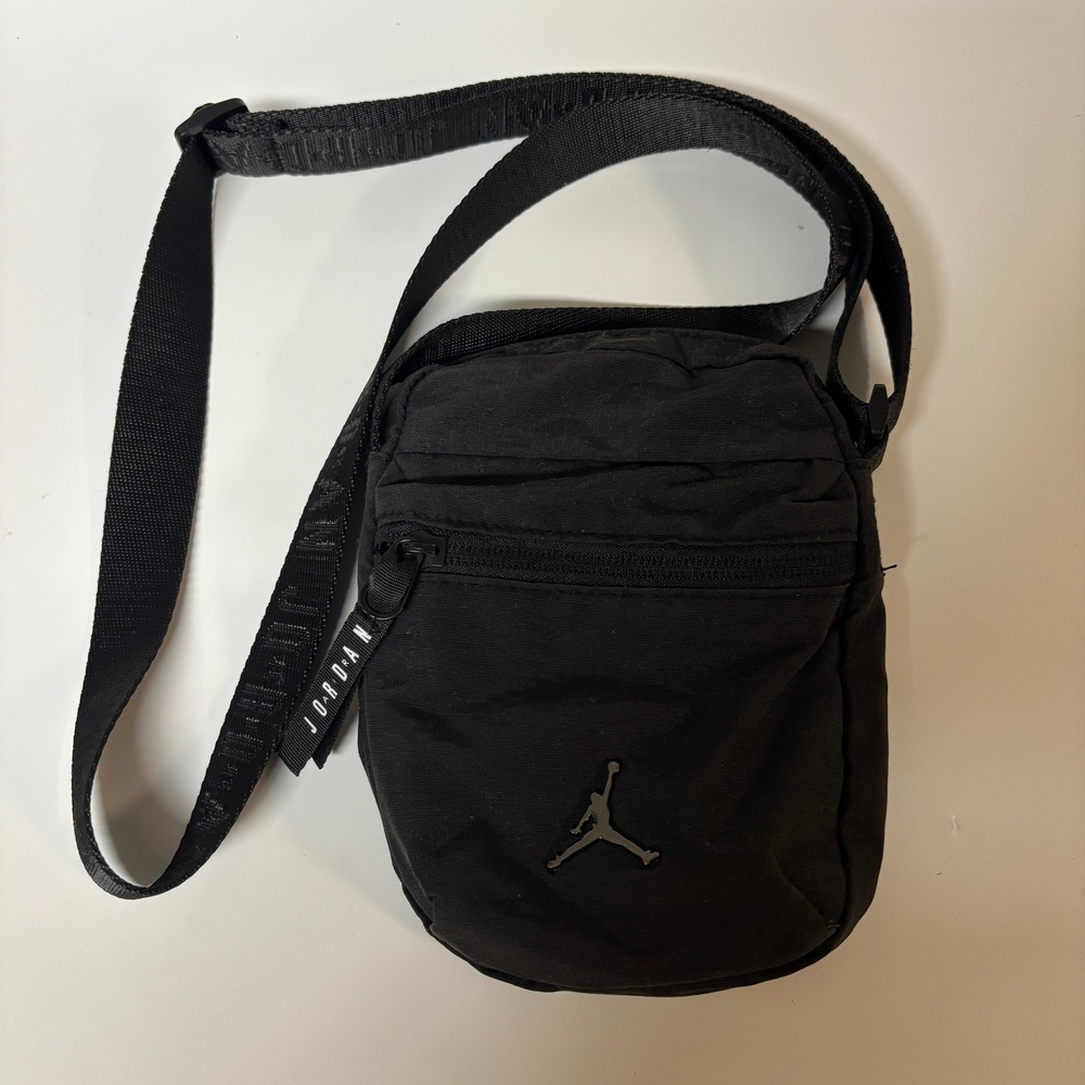 Jordan Black Crossbody Bag Jumpman Festival Side Bag Messenger Adjustable Strap
